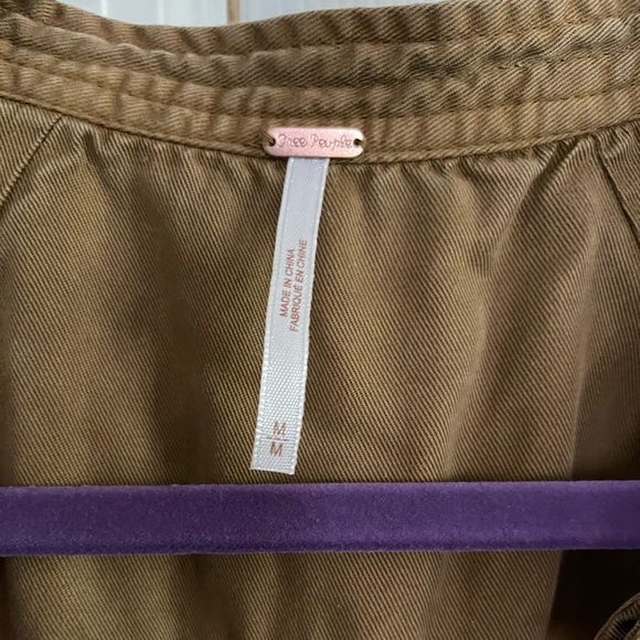 Free People Desert Daylight wrap utility dress medium 100% Tencel Fall Brown - Picture 11 of 15